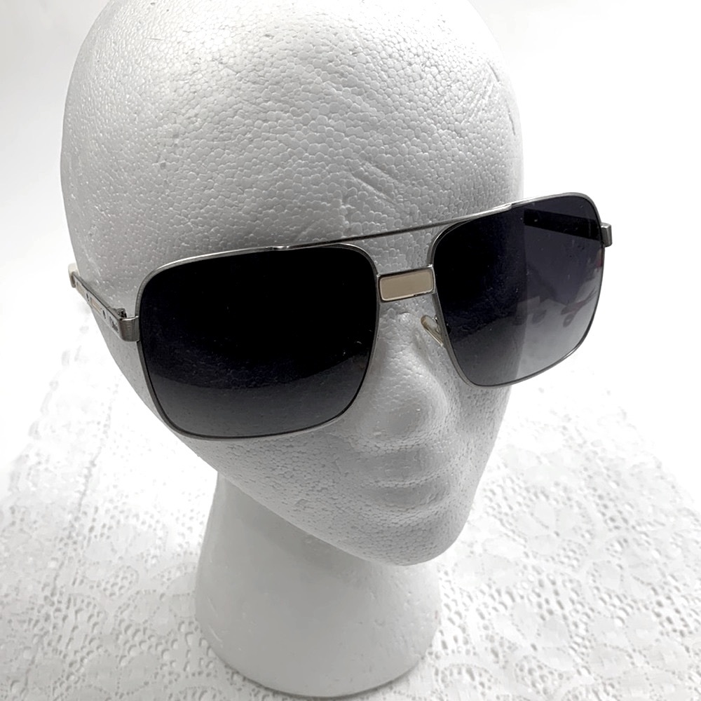 Chloe Vintage Sunglasses Silver wire frame Aviator square Authenticated Rare - Picture 10 of 16